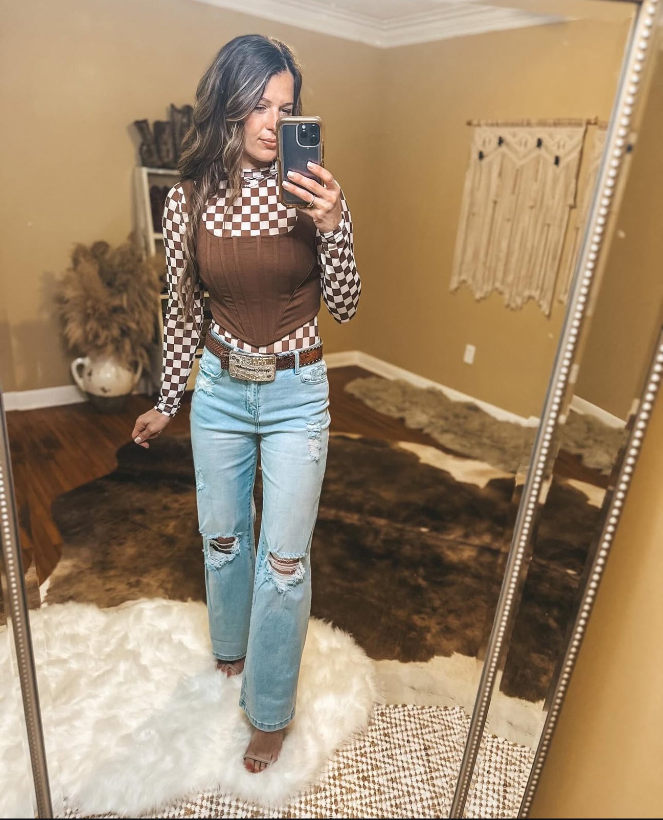 TPL light washed distressed flare